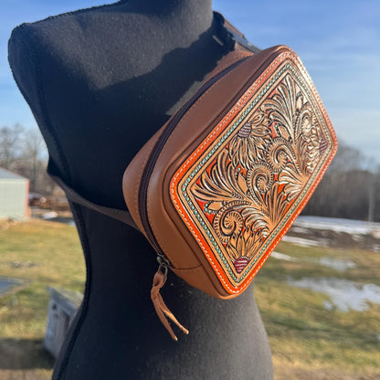 Genuine Leather Tooled Western Everywhere Belt Bag by Double B Wild Rags