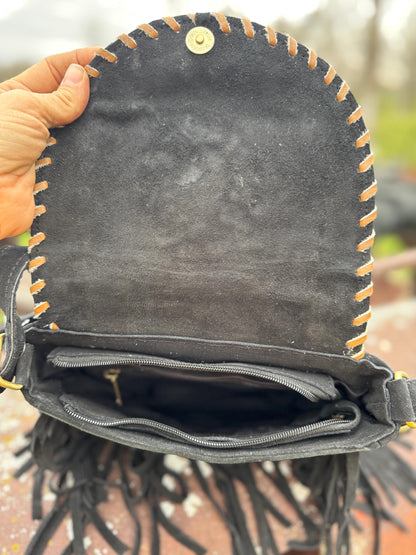 Genuine Western Boho Fringe suede leather purse by Double B