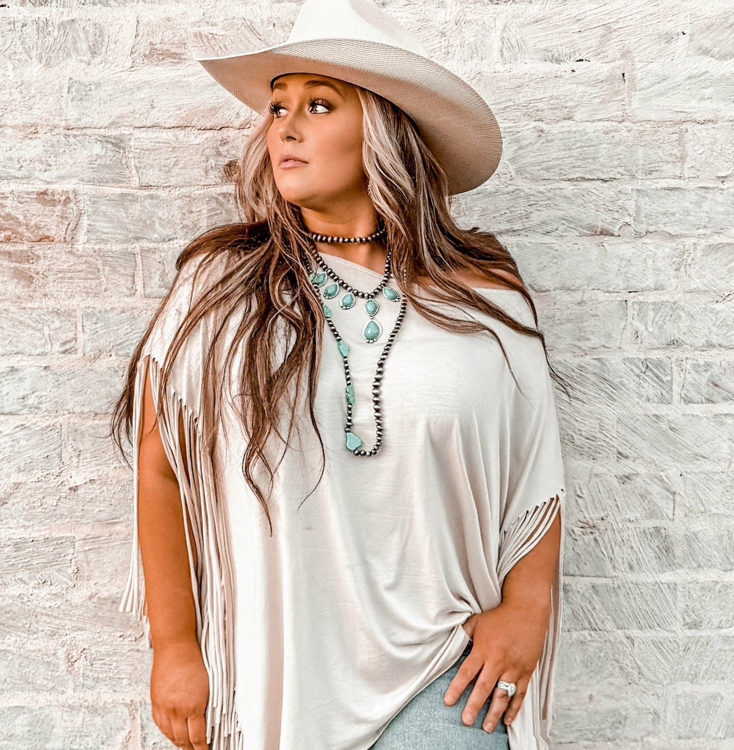 Teardrop Faux Turquoise and Sterling Pearl Necklace - 16 inch + 3