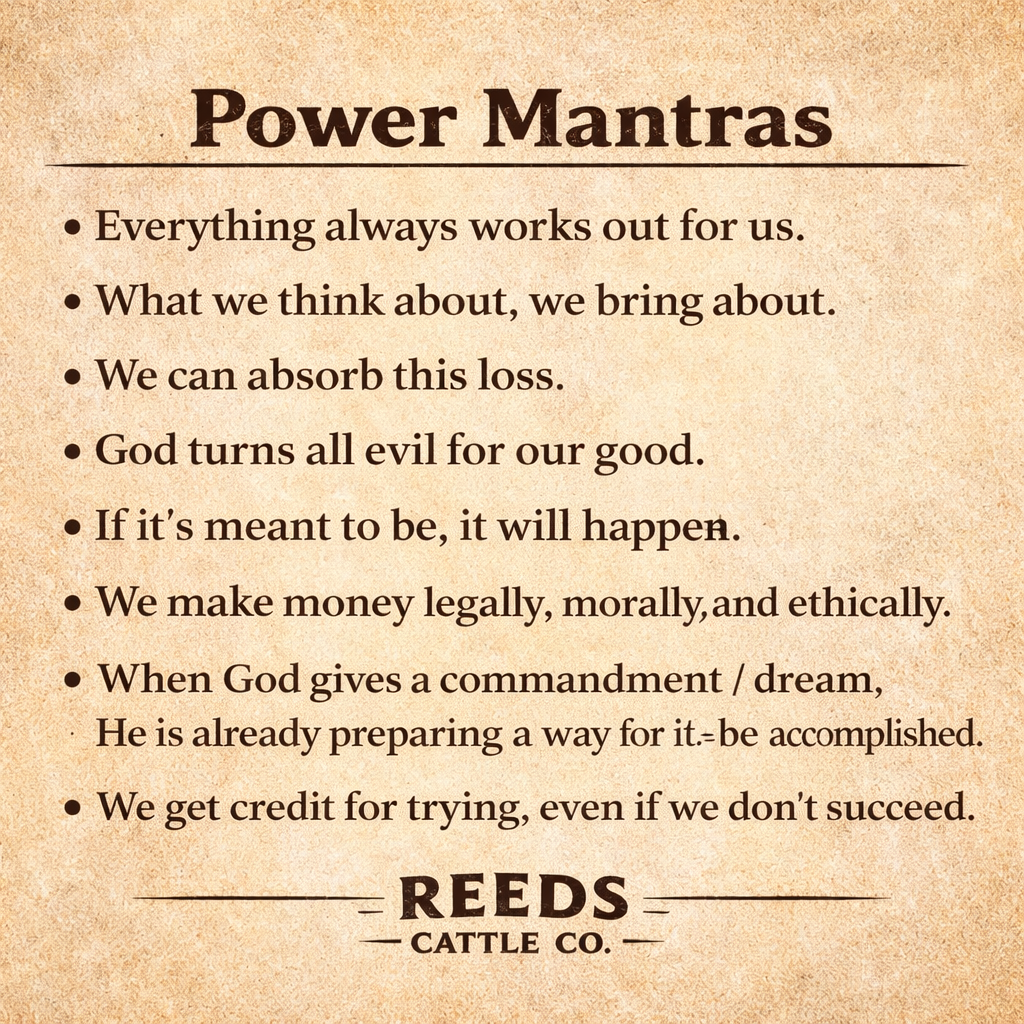 Quick Entries + Reeds Cattle Co Power Mantras