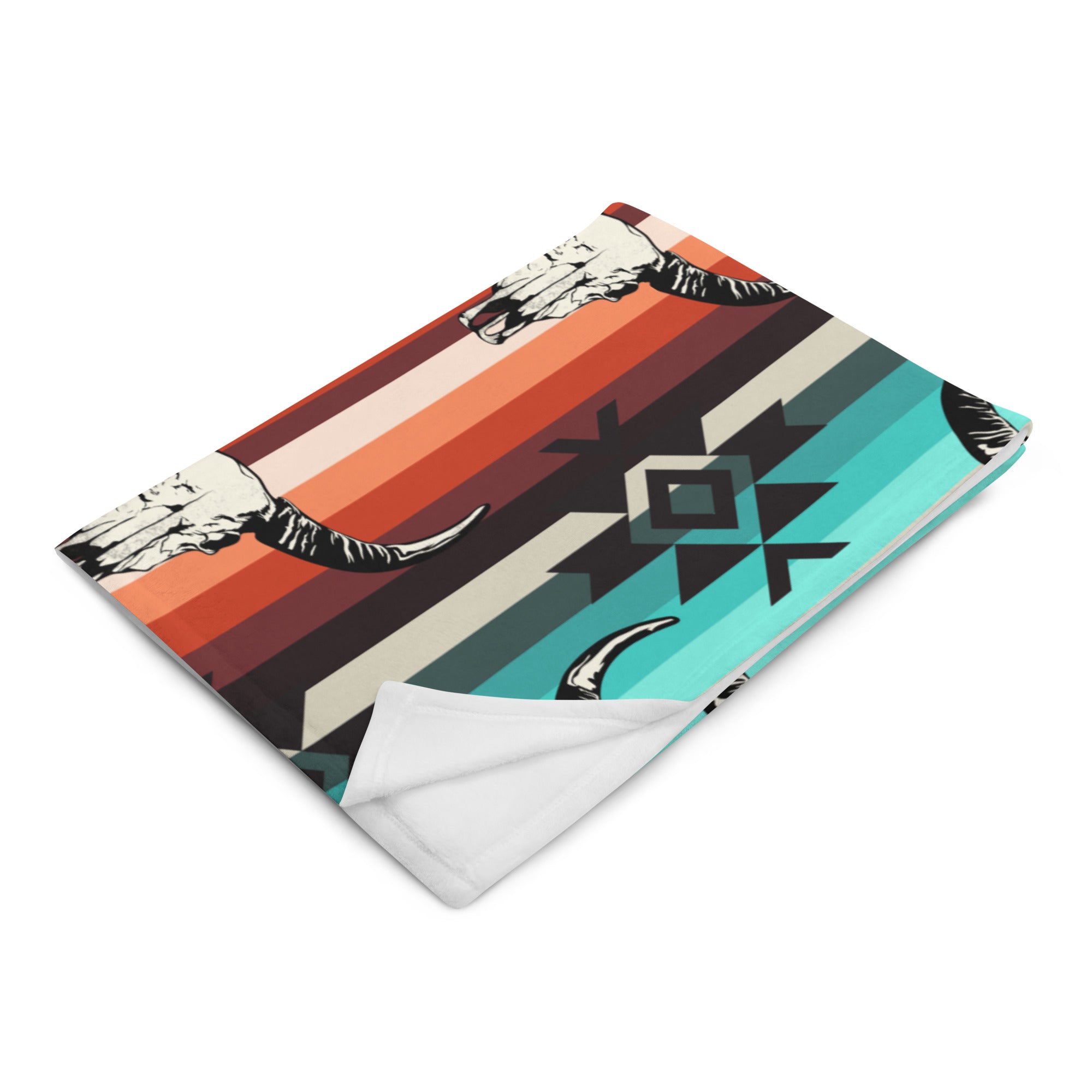 Southwestern Skull Throw Blanket