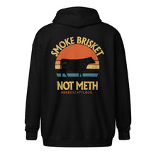 Load image into Gallery viewer, Smoke Brisket Not Meth - heavy blend zip hoodie
