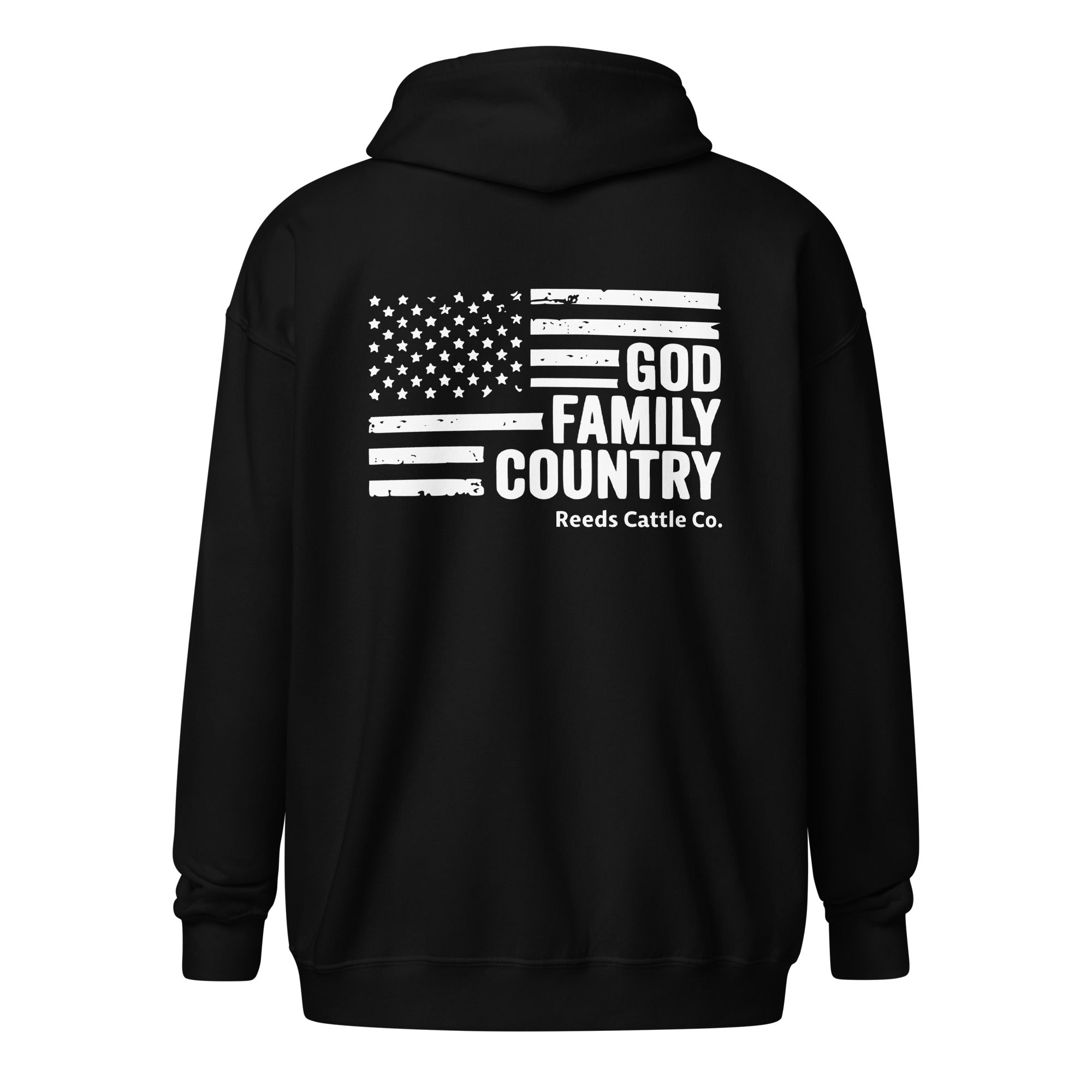 God, Family, Country heavy blend zip hoodie