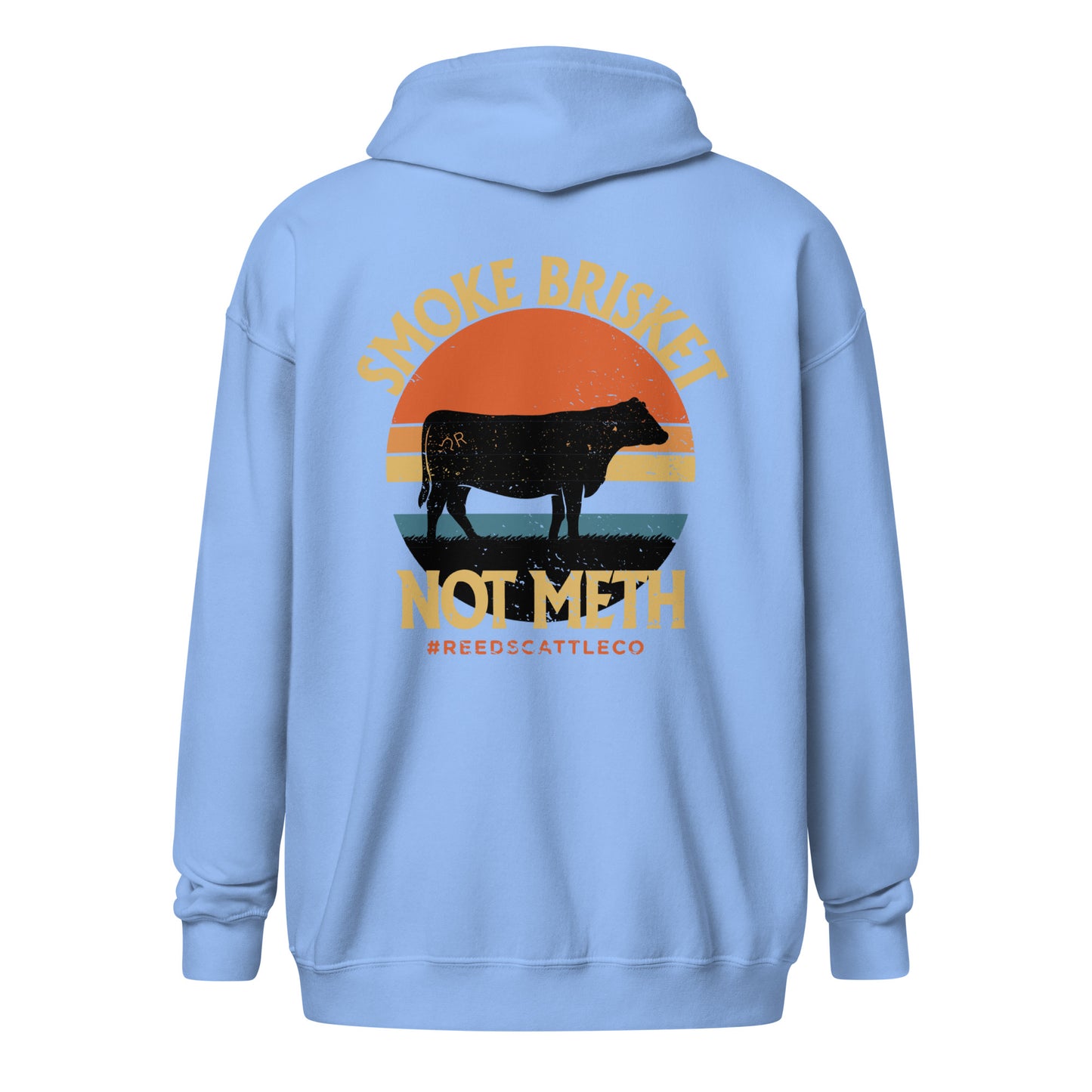 Smoke Brisket Not Meth - heavy blend zip hoodie