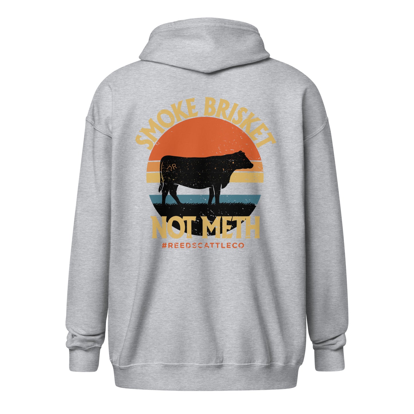 Smoke Brisket Not Meth - heavy blend zip hoodie