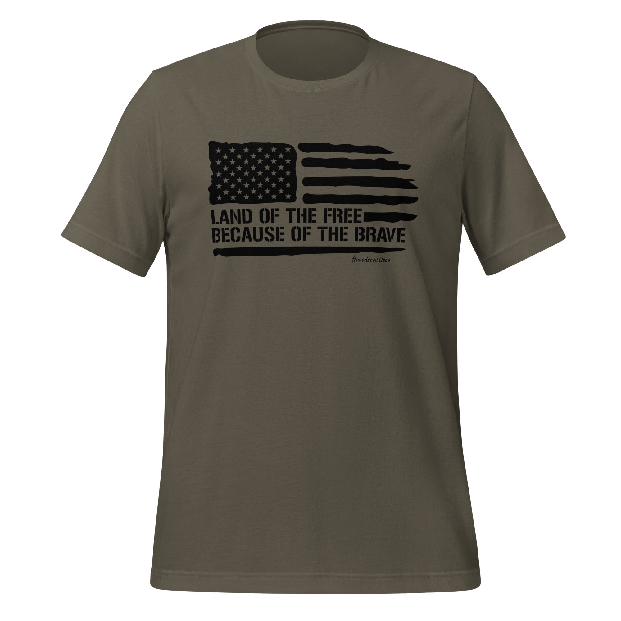 Land of the Free Because of the Brave t-shirt