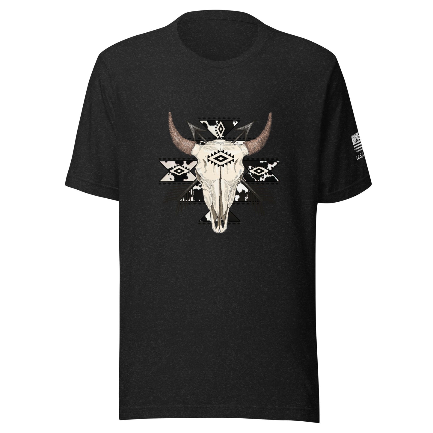 Aztec Neutral Cow Skull Tee