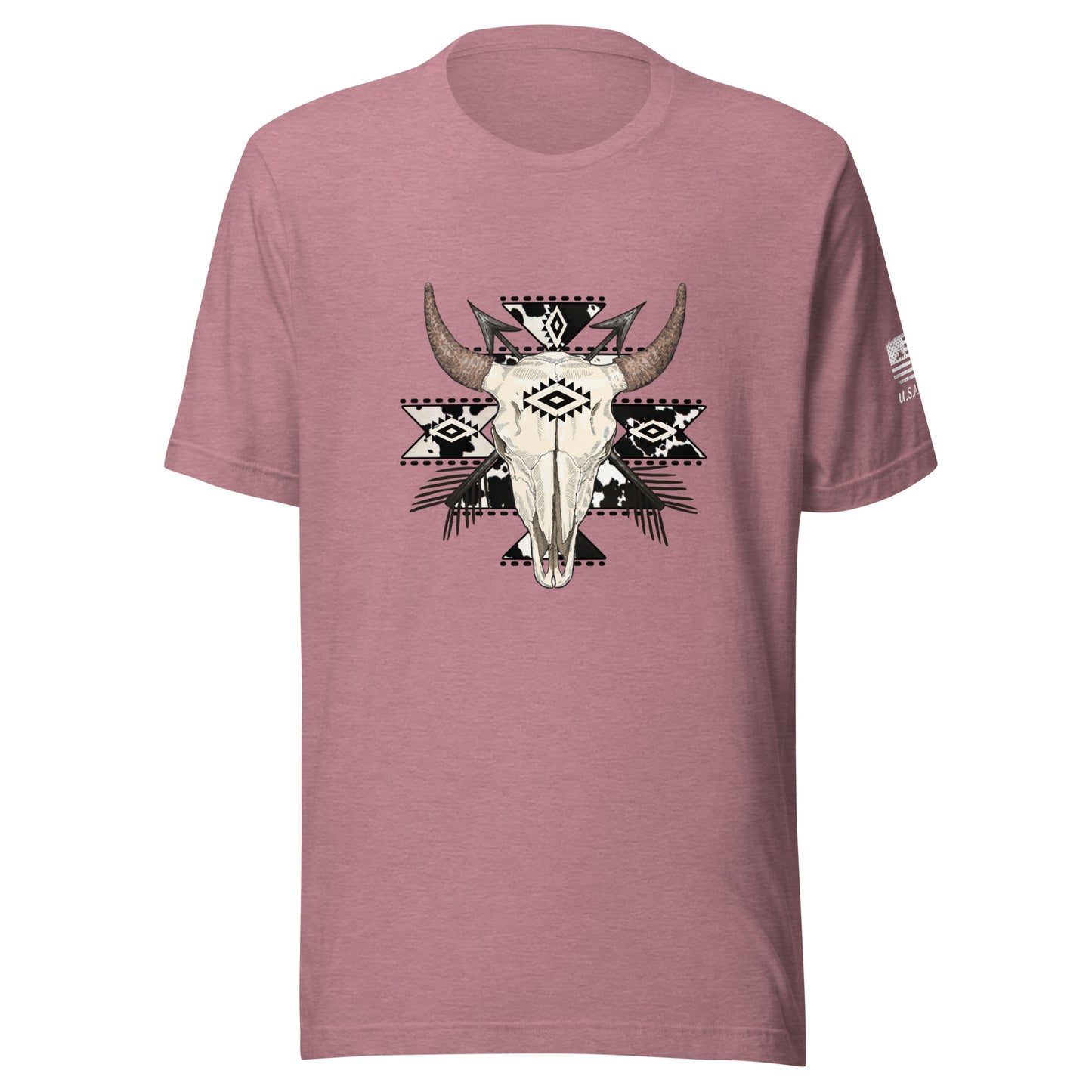 Aztec Neutral Cow Skull Tee