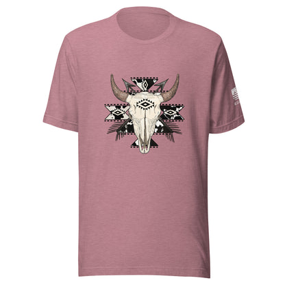 Aztec Neutral Cow Skull Tee
