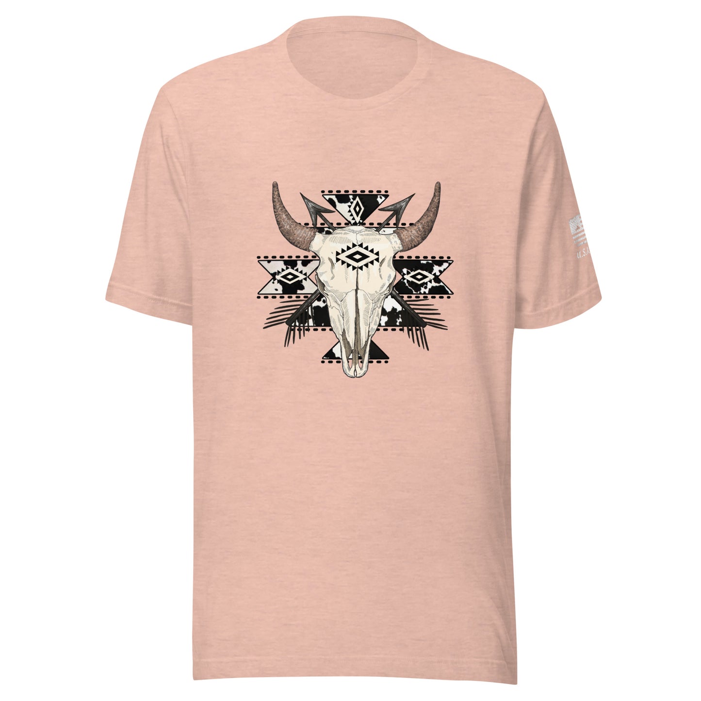Aztec Neutral Cow Skull Tee