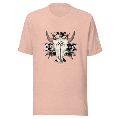 Aztec Neutral Cow Skull Tee