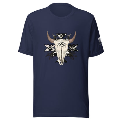 Aztec Neutral Cow Skull Tee