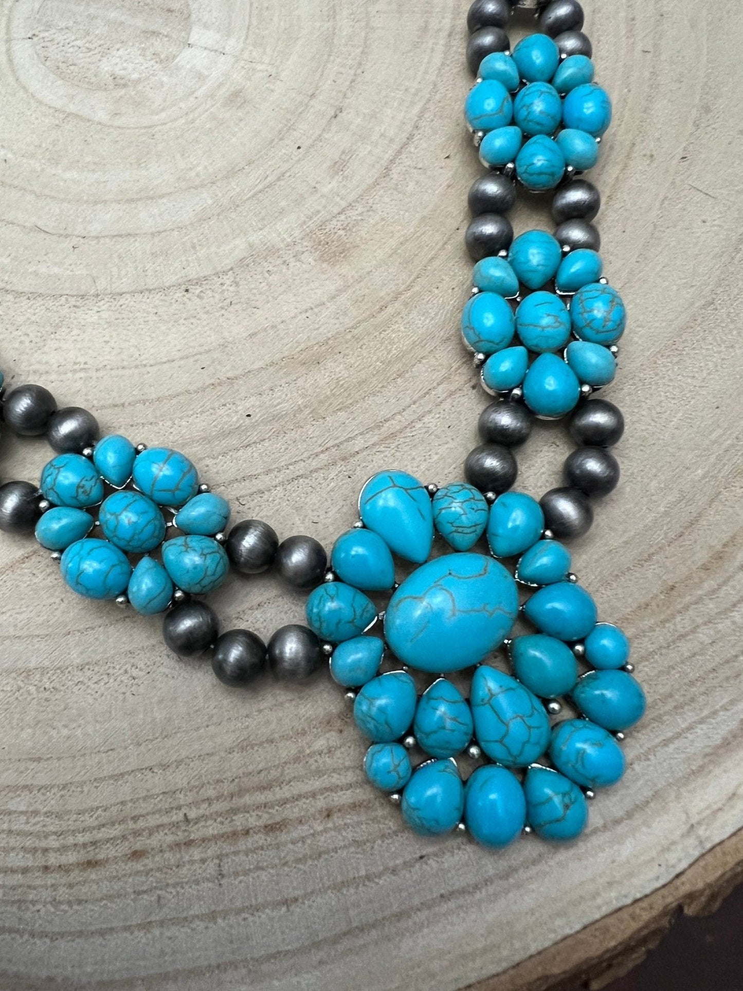 Western Squash Faux Statement Necklace - 21 inch