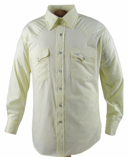 Flying R Ranchwear - Western Classic - Pale Yellow - Long Sleeve - Snaps - Classic Fit