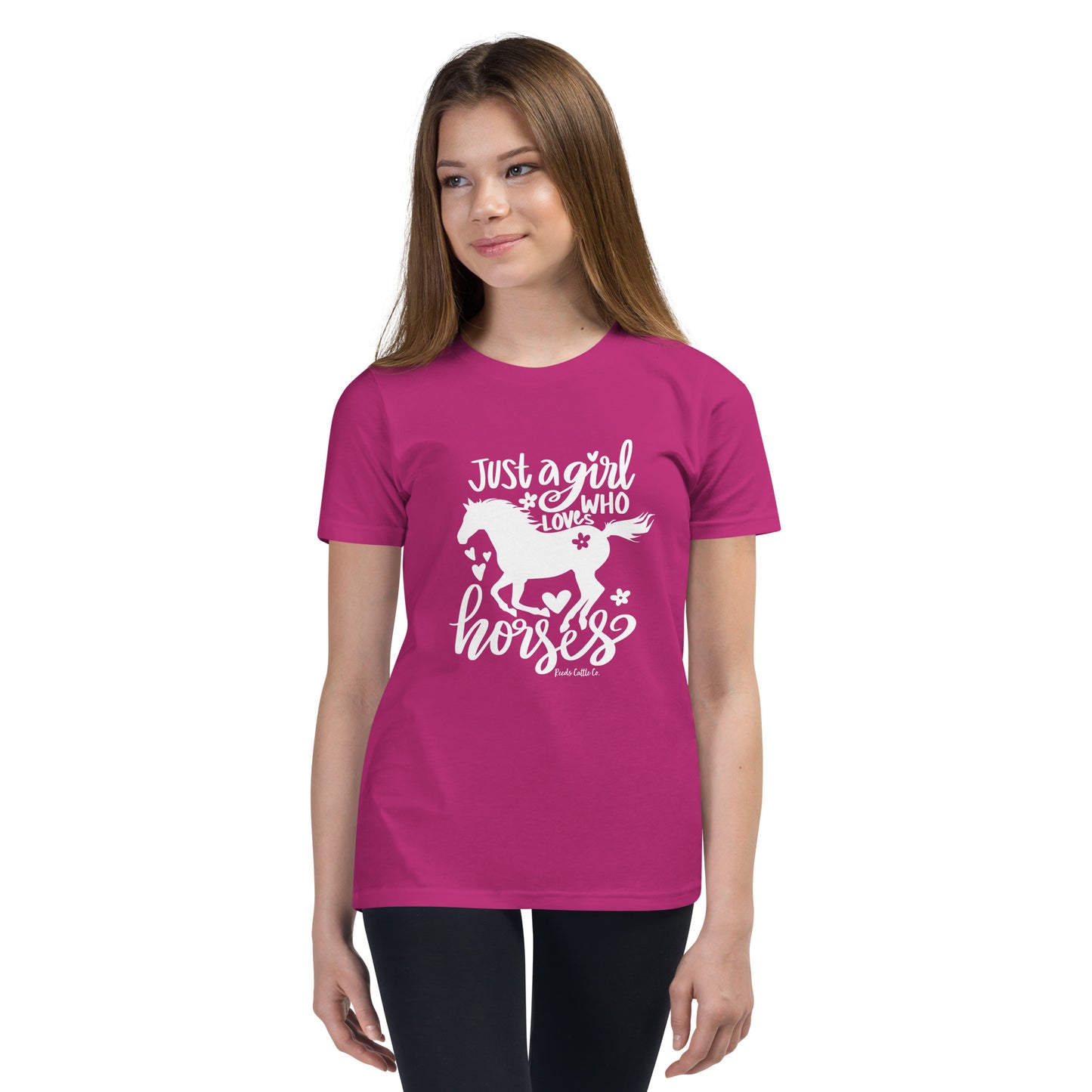 Youth Just a Girl Who Loves Horses Tee
