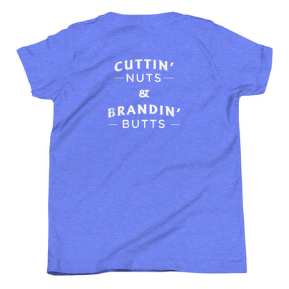 Youth Cuttin' Nuts and Brandin' Butts Tee