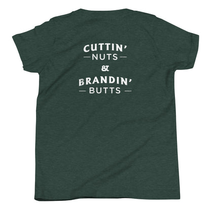 Youth Cuttin' Nuts and Brandin' Butts Tee